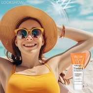 LOOKSHOW 40ml SPF40 Vitamin C Sunscreen Foundation Vitamin E Moisturizing Whitening Even Skin Tone D