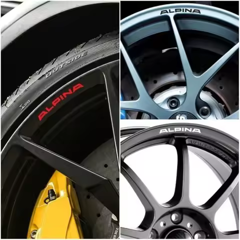 For x8 ALPINA Bmw Motorsport Rims Alloy Wheel Decals Stickers Series 1 2 3 4 5 6 1M M3 M5 X1 X3 X5 X