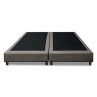 [特價]ASSARI-傢集101型亞麻布床底/床架-雙人5尺淺咖灰