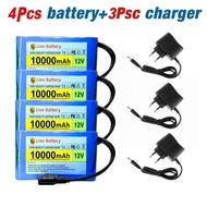 New Portable Battery 12V 10000Mah Rechargeable 18650 Lithium Ion Battery DC 12.6V Charger CCTV Ampli
