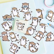 45pcs sticker cutter otter aesthetic Journal Scrapbook DIY boju planner