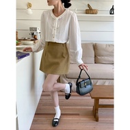 W.Shop เสื้อแฟชั่นผญ เวอร์ชั่นเกาหลีหวานละมุน ลูกไม้ขึ้น เสื้อแขนพัฟ