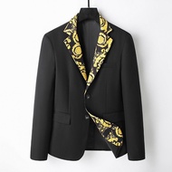 VERSACE7012 Suit Jacket Trendy Small Suit Top Men Jacket Large Size Ready Stock