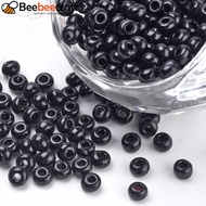 1bag Baking Paint 8/0 Glass Seed Beads Round Black 3x1.5-3mm Hole: 1mm 10000pcs/bag 450g/bag