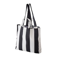 SKYNKE 購物袋, 條紋/黑色 白色, 45x36 公分