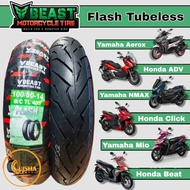 BEAST TIRE FLASH TUBELESS SIZE 13 & 14 FOR NMAX, CLICK, BEAT, AEROX, MIO(FREE TIRE SEALANT AND PITO)