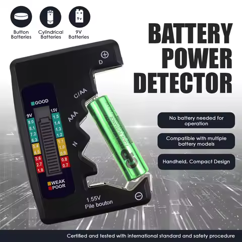 Battery Tester Professional Battery Tool Battery Charge Indicator C AA AAA D N 9V 1.5V Button Cell B