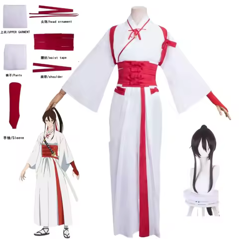 Jigoku Raku Hell's Paradise Anime Yamada Asaemon Sagiri Cosplay Costume Headband Wig Kimono White Ro