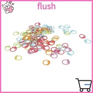 FLUSH 100Pcs  Markers Rings, Colorful Metal Crochet  Markers, Durable Curved Open Metal  Markers For