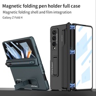 GKK Case For Samsung Fold4 Fold 4 Magnet Kick Stand Case with brush pot