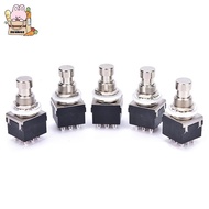 [NEW] 5 pcs 3PDT 9-Pin Guitar Effects Stomp Switch Pedal Box Foot Metal True Bypass TH