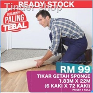 ✱Tikar Getah sponge tertebal 1.2mm Gulung Besar 1.83m x 22m (6kaki 72kaki)/(22mm 1.83 x1.2mm)
