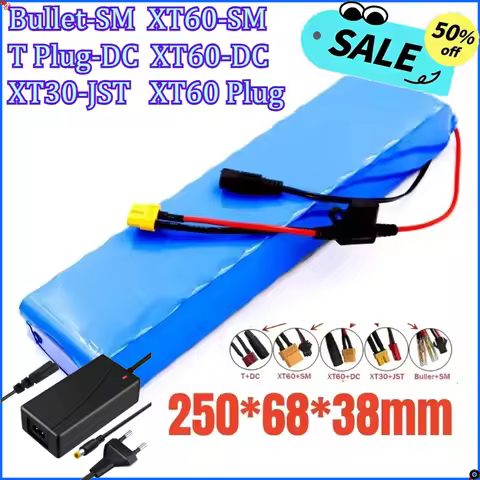 48V 13S2P 18650 Powerful Battery Pack 10Ah Large Capacity New Lithium Battery Rechargeable Li-ion Ba