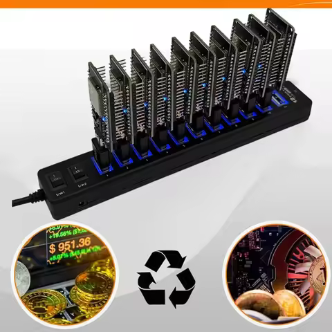 Hub 550KH/S Solo Lottery Miner 10x55K Miner Combo Kit Bitcoin BTC Miner Asic Mining Crypto Mining St