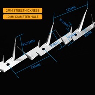เหล็กกันขโมย รั้วเหล็กกันขโมย ยาว 125cm เหล็กหนา 2mm รั้วเหล็กกันขโมย วอลล์สไปค์ป้องกันการขโมย wall 