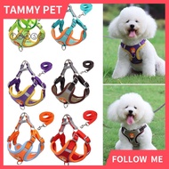 TEAK Adjustable Vest Harness Reflective Chest Strap Dog Lead Leashes Walking Dog Collars Leash Rope 