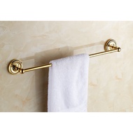 Luxury Gold Brass Single Towel Bar Bathroom Towel Rail Wall Mount Bar Holder Rack Shelf Uba603