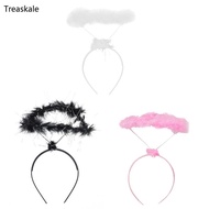 TREA Angel Halo Headband Angel Feather Headdress Cosplay Christmas Hair Accessories