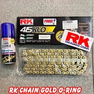RK TAKASAGO CHAIN BLACK GOLD O-RING 415 428 KLO EDITION CHAIN RK CHAIN WAX