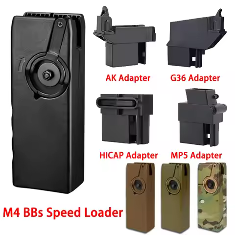 Tatcial BB Loader M4 Hand Crank Mag Airsoft Loader 6mm 1000 Round For M4/AK/G36/HiCAP/MP5 Qucik Relo