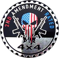 4 x 4 Metal Automotive Badge 3D Metal Emblems Round Emblem Decals Car Badge Decals Stickers Compatib