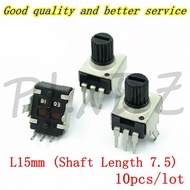 10PCS RV09 Potentiometer Vertikal 15mm (Panjang Aci 7.5mm) 10K 50K 100K 200K 500K 5K 1K 2K 1M WH09 P
