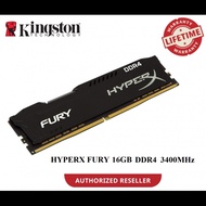 Kingston HyperX FURY 16GB 3466MHz DDR4 CL19 DIMM - Black (HX434C19FB/16)
