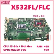 I5 I7-8th/10th Cpu 4gb/8g-ram Mainboard Untuk Asus X532f X532flc X532fa X532fac X532fl S532f K532f V