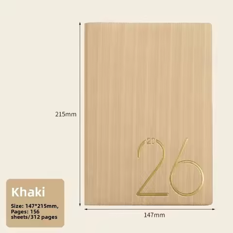 English 2026 Schedule Planner Notepad Wear-resistant 12 Months A5 Agenda Planning Notebook Simple Po