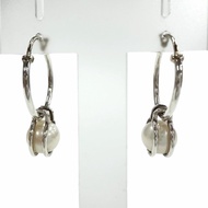成色極佳 ◇ TIFFANY&Co. Tiffany HardWear 珍珠耳環，925純銀，淡水珍珠，銀色和金色，帶盒子和防塵袋，意大利製造，重5.5克，女士款
