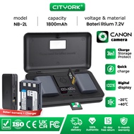 Cityork NB-2L NB 2L 2LH NB-2LH Camera Battery+Storage Box LCD Charger For Canon 350D 400D S70 S80 G7