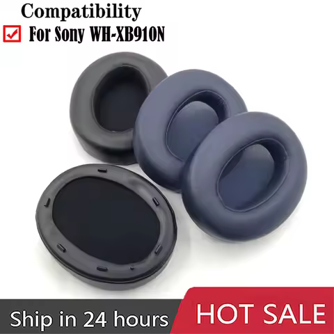 Replacement Skin-friendly Earpads for Sony WH-XB910N XB910N Headphones Soft Foam Ear Cushions High Q