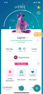Pokémon Go 超極巨化拉普拉斯