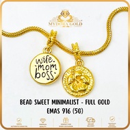 MYDORA EMAS 916 Charm Bunga Mawar - Wife Mom Boss (5G) l EMAS 916/22K