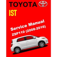 TOYOTA IST SCION XD (2007-2016) SERVICE WORKSHOP MANUAL