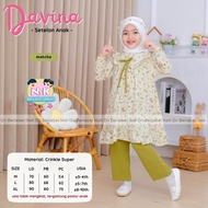 (( TERBARU • ADISTY SET KIDS )) SETELAN TUNIK PANJANG MOTIF BUNGA CANTIK // BAJU MUSLIM SETELAN ANAK