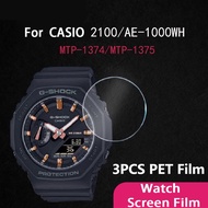 3PCS PET Soft Film For Casio MTP-1375/1374/2100/AE-1000WH/AEQ-110W/MDV-106-1/GM-110 Watch Screen Protector