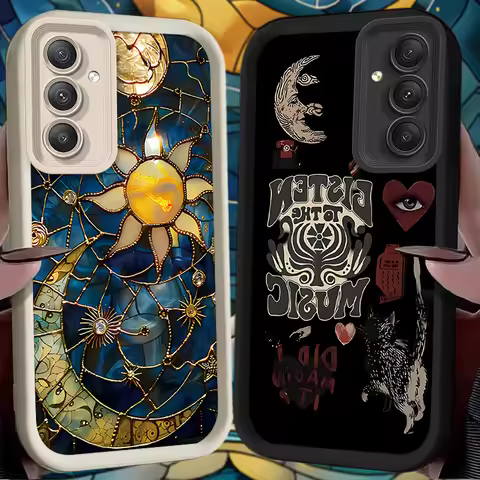 Aesthetic Print Sun & Moon Phone Case For Samsung Galaxy A24 A53 A05 A05S A54 A34 A33 A23 A13 A52 A5