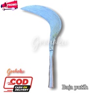 Baja Putih Sabit Gagang Besi Pemotong Rumput - Arit Gagang Besi Anti Goblak ( ANTI COPOT ) Super Taj