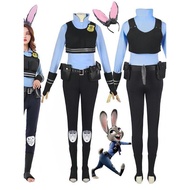 New Zootopia Judy Bunny Costume Cosplay Headband Dress