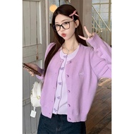 Korean Sweet Bow Knot Cardigan Sweater - Autumn Winter Outerwear | White