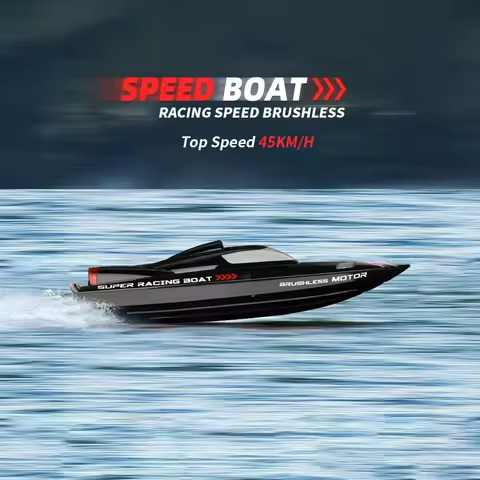 WLtoys RC Speedboat Brushless 2.4Ghz 55KM/H High Speed Racing Ship Remote Control Boat Toys with 2 B
