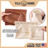 🏠READY STOCK🏠Portable Lipstick Bag Cosmetic Storage Bag Mini Coin Purse Automatic Closing Travel Bag