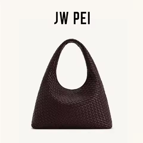 JW PEI Large Capacity Commuter Bag, Retro Woven Design Top Handle Tote, Spacious Work & Everyday Han