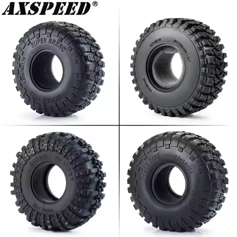AXSPEED 4PCS Rubber Tyres 120/125/137/150mm for 1.9 2.2 Wheel Tires Axial SCX10 Wraith D90 D110 TRX4
