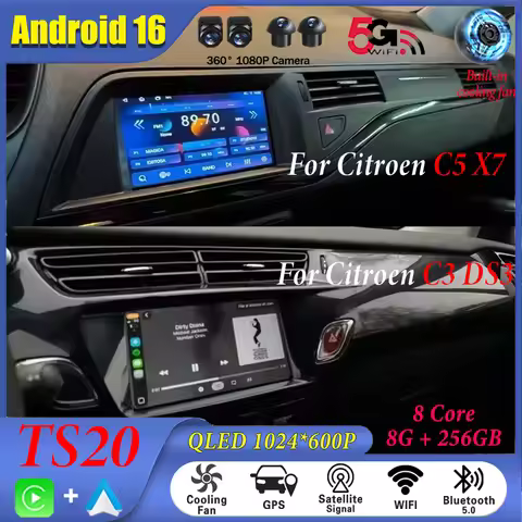 7 ' Android for Citroen C3 DS3 for C5 X7 Car Radio CarPlay Auto Multimedia Screen Car Screen Player 