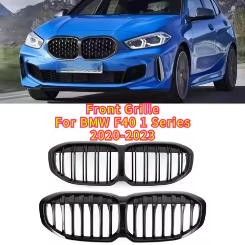 For BMW 118i Car Front Grille 2020-2023 120i M135i 1-Series Sport Grill Black Style Bumper Kidney F4