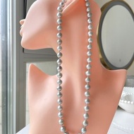 串鏈 天然海水珍珠 真多麻 純銀元寶扣