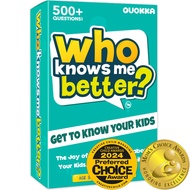 Who Knows Me Better? | Kids & Family Card Quiz Game | Fun Questions for Children & Families | Suitab