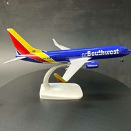 SOURHWEST สายการบินโบอิ้งชุดก่อสร้างโมเดลเครื่องบินโดยสารเครื่องบินจำลองทำจาก B737อัลลอย
